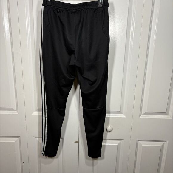 Adidas Joggers Mens M Black White Striped Athletic Pants Track Athleisure Sport - Picture 2 of 7